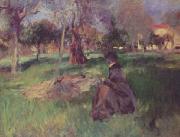 John Singer Sargent In the Orchard painting